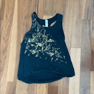Worn once black and gold ivivva tank top